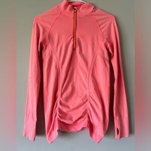 Athleta Pink Fast Track Half Zip Pullover Size Small Athleisure Gym Workout